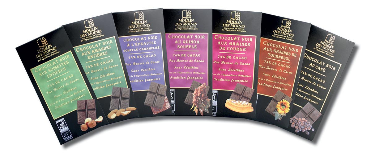 Chocolat bio artisanal Assortiment de Chocolat Noir Bio Max