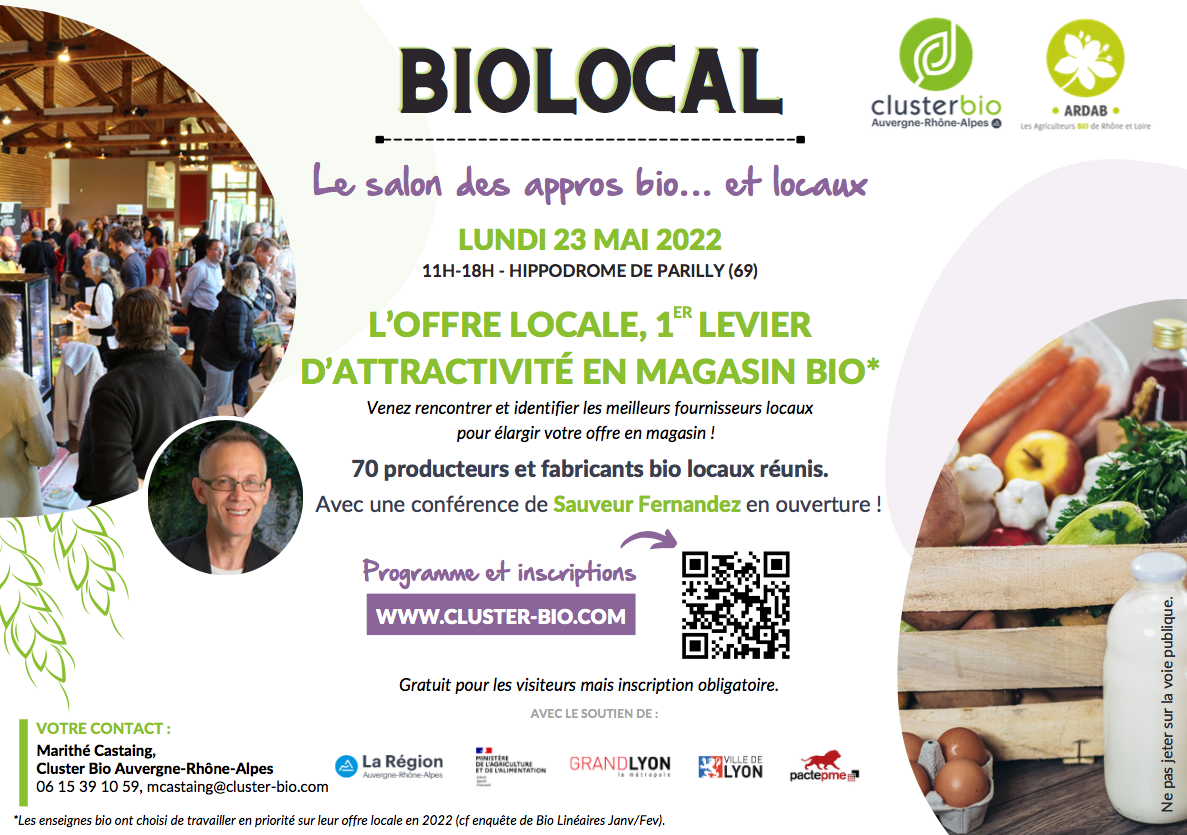 BIOLOCAL : le salon des appros bio … et locaux (Lyon le 23 mai)